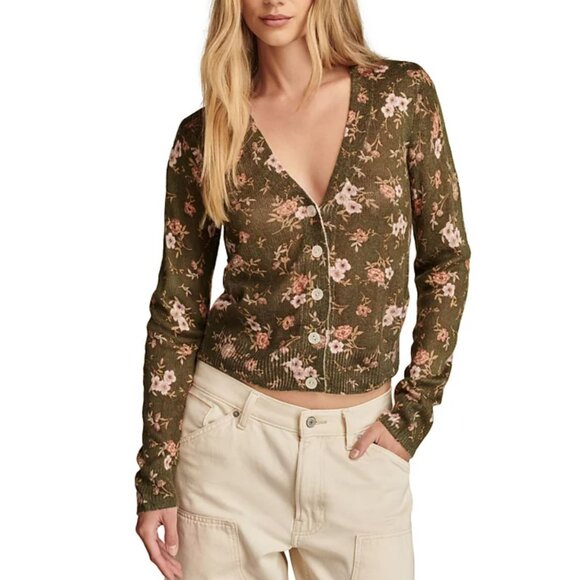 Lucky Brand Women's Floral Print Button-Front Cardigan Size S - Picture 2 of 12
